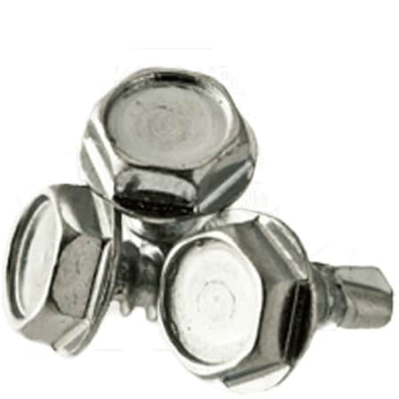 Newport Fasteners Self-Drilling Screw, #14 x 2 in, Zinc Plated Steel Flange Hex Head External Hex Drive, 1000 PK 837300-1000